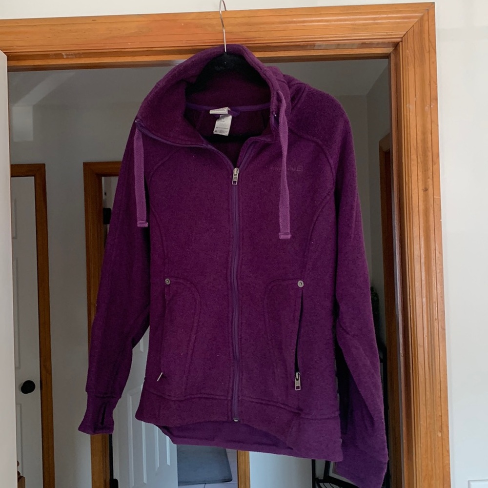 Zip up cowel neck sweater